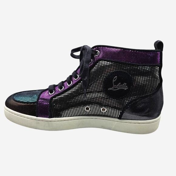 Christian Louboutin Louis Mesh High Top Sneakers Iridescent EU 39 - Picture 4 of 11